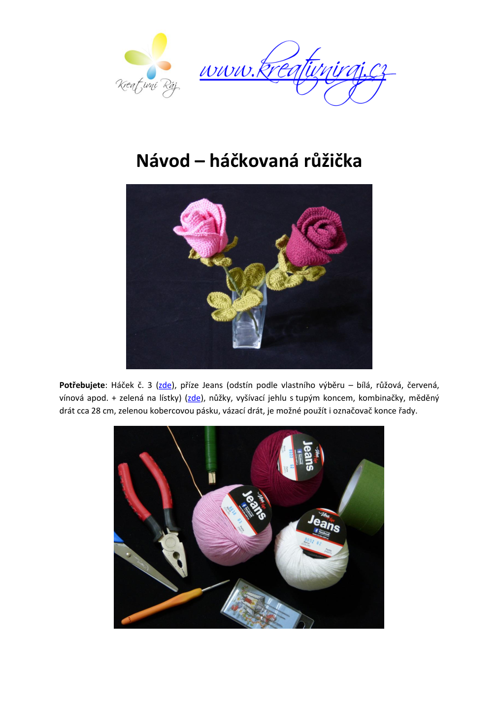 Strana 1 z návodu ruzicka